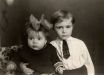 My brother and me. I am 6 months here